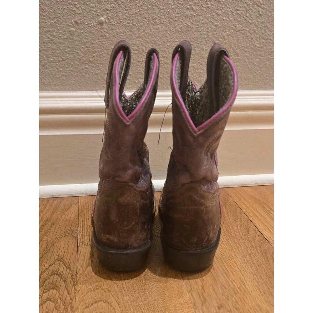 Dan Post Girls Majesty Cowboy Boot Square Toe Sz 11D